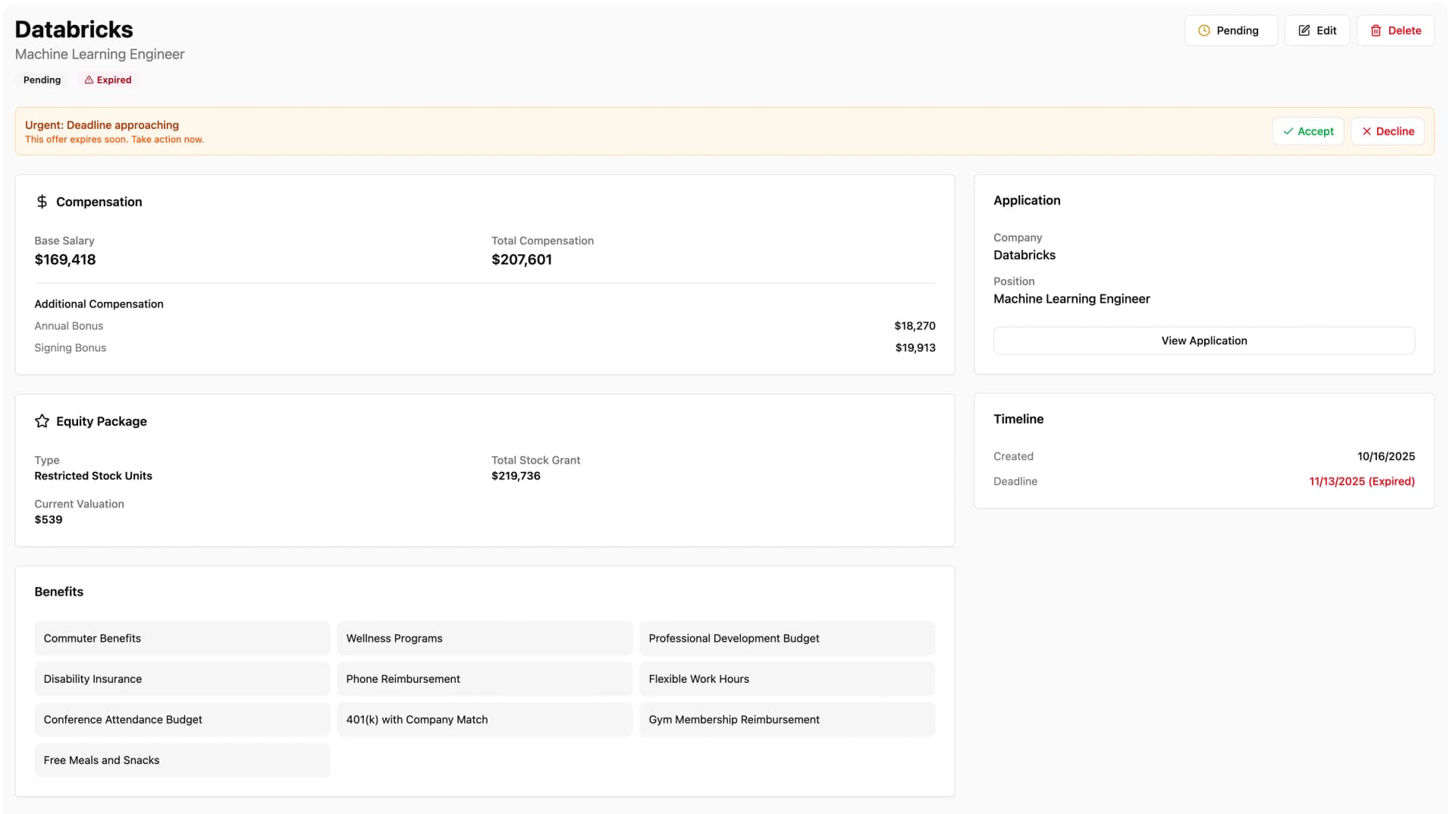 Offer Analysis & Comparison 2